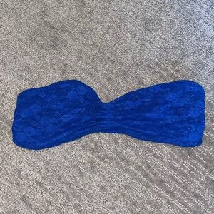 PINK Victoria's Secret Royal Blue Lace Bandeau